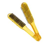 VALICLUD Peigne Lisseur Résistant Chaleur Outil De Coiffage Double Face Pour Cheveux Lisses Pour Voyage Et Usage Domestique Couleur Jaune