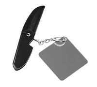 VALICLUD Peigne Pliable Pour Homme Avec Miroir Carré Peigne à Dents Fines Porte-clés Pratique Et Pour Toilettage Rasage Barbe