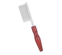 VALICLUD Peigne pour Chien et Chat Multifonction Mini Peigne Anti-Puces 2 X 105 CM en Bois et Acier Résistant à L’Usure Outil Compact pour Toilettage Visage et Pattes Accessoire