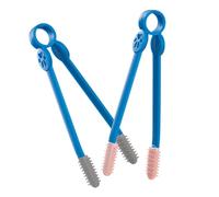 VALICLUD Peigne pour Yeux de Chien et Chat 2pcs Brosse Douce en Abs et Polyéthylène Outil Ergonomique pour Toilettage Quotidien des Yeux Animaux de Compagnie