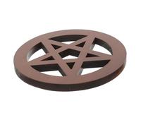 VALICLUD Pentacle Décoratif pour Support de Coupe Rétro Étoile à Branches Ornement Ritualisé pour Salon Chambre et Jardin Porte Gobelet Spirituel Sculpté