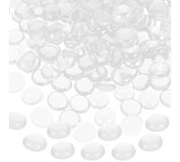 VALICLUD Perles de Verre Transparentes 16-19 MM pour Foyer et Brasero 1 Kg de Galets Décoratifs Résistants au Feu Ornements en Verre pour Aquarium et Jardin Décorations Extérieures