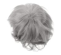 VALICLUD Perruque Blanche pour Femme Âgée Perruque Grise Argentée avec Coupe Courte Coiffure Réaliste pour Déguisement Soirée et Cosplay