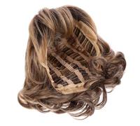 VALICLUD Perruque Courte Bouclée Naturelle pour Femmes avec Ligne de Cheveux Réaliste Wig Lace Front Jaune Style Mode Confortable