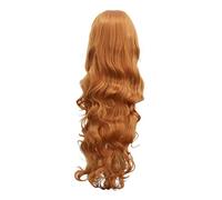 VALICLUD Perruque D'anime Perruque Bouclée Ondulée Claquer Vague Perruque Avec Frange Perruques Longues Cheveux Ondulés Synthétique Longue Perruque Perruques Bouclées Faire La Fête Orange