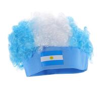 VALICLUD Perruque de Clown à Thème National pour Fans de Football Perruque Frisée Colorée pour Fête Déguisement et Accessoire pour Événements Sportifs