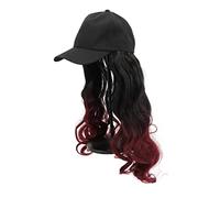 VALICLUD Perruque Femme Longue Bou Chapeau Perruque une Pièce Extension Cheveux Coiffe Simple