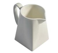 VALICLUD Pichet à Lait Céramique Mini avec Poignée Verseuse Blanche Minimaliste Porcelaine pour Café Thé et Sauces Bec Verseur Gouttes Pot Lait pour Service Élégant