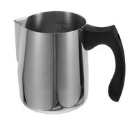 VALICLUD Pichet à Mousse de Lait en Acier Inoxydable 600 Ml avec Poignée Plastique Isolante Tasse à Latte Graduée pour Latte Art et Fonte de Cire pour Café et Pâtisserie Réutilisable