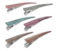 VALICLUD Pince à Cheveux en Acrylique Imitation Corne de Bœuf Lot de 6 Brillantes pour Filles Accessoire de Coiffure Utilisation Quotidienne Pince à Queue de Cheval