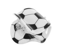 VALICLUD Pince à Cheveux Griffe Décorative en Acrylique Noire et Blanche Forme Ballon de Football, Petite Pince Sport pour Cheveux Fins et Épais, Accessoire Coiffure Football pour Femmes