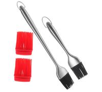 VALICLUD Pinceau Silicone Cuisson Brosse Huile Barbecue Manche INOX Creux Ergonomique pour Pâtisserie et Grillades