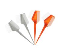 VALICLUD Pinceaux à Teinture Capillaire Double Face 4 Pièces Brosses Professionnelles Argenté et Brun Applicateur Teinture Salon Coiffure Usage Polyvalent