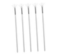 VALICLUD Pinceaux Applicateurs Visage Éventail 5 Pièces Fibres Synthétiques Blanches Pour Esthéticiennes Application Masque Visage Soins