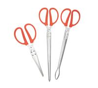 VALICLUD Pinces pour Crabe en Acier Inoxydable Rouge, Lot de 3 Pièces Poignée Ergonomique, Outils de Collecte des Déchets et Capture D'anguilles pour Aquarium