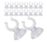 VALICLUD Pinces pour Tuyaux d'Aquarium Transparentes avec Ventouses 16 MM Lot de 50 Clips de Serrage Ouverts pour Fixation Sécurisée de Tubes d'air Accessoires pour Pompe à Air et Décors