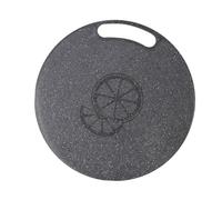 VALICLUD Planche à Découper Ronde en Pp Imitation Marbre, Planche à Découper les Fruits, Résistante à L'eau, Suspendue, Cuisine à Domicile