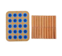 VALICLUD Planche de Rééducation pour Renforcement des Doigts et Coordination Main-œil avec 20 Picots en Bois pour Centre de Rééducation et Usage à Domicile à Domicile