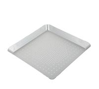 VALICLUD Plaque à Pizza Perforée en Alliage D'aluminium Argenté, Moule Creux Facile à Nettoyer Odeur pour Cuisson Four Maison, 1 Pièce