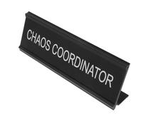VALICLUD Plaque de Bureau Identification Claire en Alliage D'aluminium de L Noir et Structure Robuste, Accessoire de Décoration pour Médiateur pour Bureau à Domicile ou Milieu de