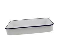 VALICLUD Plaque de Cuisson Rectangulaire Émaillée Vintage Petite Antiadhésive et Résistante Chaleur pour Lasagnes Pancakes et Plats Au Four Facile à Nettoyer