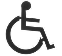 VALICLUD Plaque Signalétique Handicapée Acier Inoxydable Panneau Toilettes Unisexe Moderne Signalisation Wc pour Lieux Installation Facile sans Outils et Visible