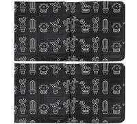 VALICLUD Plaques Anti-éclaboussures D'huile en Aluminium Noir 2 Pcs, Déflecteur de Cuisson Résistant la Chaleur, Protection Projections D'huile pour Cuisinière à Gaz, Nettoyage Facile,