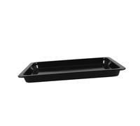 VALICLUD Plat de Cuisson Émail Noir Brillant Plaque de Rôtissage pour Four Électrique Surface Lisse Antiadhésive Facile à Nettoyer Plateau Cuisson Pratique et Spacieux pour Grandes
