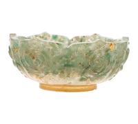 VALICLUD Plateau à Bijoux en Résine Vert Coupelle Lotus Décorative pour Rangement Clés et Boucles D’Oreilles Petit Vide-Poches Multifonction pour Entrée et Coiffeuse