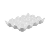 VALICLUD Plateau À Oeufs En Céramique Blanc, 12 Compartiments, Casier À Oeufs Pour Réfrigérateur, Boîte De Stockage Oeufs, Pour La Maison