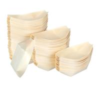 VALICLUD Plateau à Sushis en Bois Forme Bateau 135X77 CM 250 Pièces Plat de Service Japonerie pour Apéritifs Présentation Sashimi et Mini-Amuse-Bouches Fêtes et Réceptions