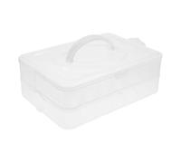 VALICLUD Plateau à Œufs Transparent 2 Étages avec Couvercle et Poignée, Support Empilable pour 48 Œufs, Organisateur Portable pour Réfrigérateur, pour Fêtes, la Cuisine et Stockage