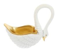 VALICLUD Plateau de Rangement Résine Forme Cygne Décoratif Organiseur de Bureau Multifonction pour Bijoux Clés et Petits Objets Style Scandinave Élégant Blanc
