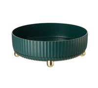 VALICLUD Plateau de Rangement Rotatif pour Maquillage Rond en Plastique Vert Organiseur Cosmétique de Bureau et Maison Support de Rangement Compact pour Cosmétiques et Rouges à Lèvres