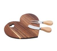 VALICLUD Plateau de Service à Fromages de Cœur en Bois Solide Planche à Découper Polyvalente pour Charcuterie et Desserts pour Buffet Anniversaire et Enterrement de Vie de Jeune Fille