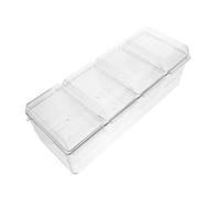 VALICLUD Plateau de Service Réfrigéré pour Condiments avec Compartiments Amovibles Boîte à Salade Plastique Transparent pour Fruits et Snacks pour Buffet et Fête