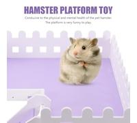 VALICLUD Plateforme pour Hamster en PVC Violet Planche D’Escalade pour Cage Accessoire pour Petits Animaux Éducatif Favorisant Exercice et Bien-être Mental Compatible Cage 60 CM