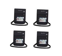 VALICLUD Pochette Bandoulière Multi-Usage Étanche pour Passeport Et Cartes De Voyage Pratique pour Hommes Et Femmes Noir