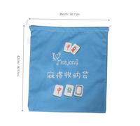 VALICLUD Pochette de Rangement Mahjong en Tissu Réutilisable avec Cordon Serrage Pochette Protectrice Antipoussière et Résistante à l'Humidité pour Dominos de Jeu de Société Portable pour