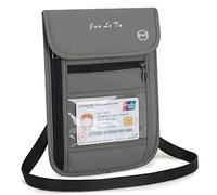 VALICLUD Pochette De Voyage Étanche pour Passeport Bandoulière Multifonctionnel pour Hommes Et Femmes Rangement Sécurisé pour Cartes Et Accessoires