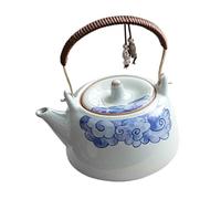 VALICLUD Porcelain Ceramic Tea Kettle With Comfortable Handle Decorative Traditional Teapot For Personal Use And Small Gatherings