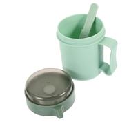 VALICLUD Portable Cereal Cup With Lid And Spoon Multifunctional Breakfast Soup Milk Cup For Microwave Use Couleur Aléatoire