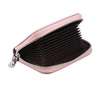 VALICLUD Porte-Cartes à Zip Multiple Organisateur Compact pour Cartes De Crédit pour Hommes Et Femmes Couleur Rose Léger Et Pratique pour Voyages