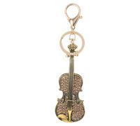 VALICLUD Porte-clés en Forme de clé de Violon en Strass - Mini breloque Violon - Porte-clés Instrument de Musique - Souvenir de Musique - Doré, doré, 15.80X4.00X1.50CM