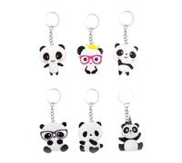 VALICLUD Porte-clés en Pvc Créatifs de Panda 12pcs pour Décoration et Pendentif de Paquet, pour Fêtes D'anniversaire D'garçon et Filles