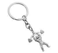 VALICLUD Porte-clés Gym Haltère Argenté Accessoire Léger pour Sportifs Cadeau Motivation Musculation pour Hommes et Femmes pour Sac de Sport et Clés