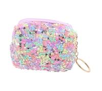 VALICLUD Porte-clés Mini Pochette à Sequin Organisateur Compact pour Femmes pour Changer Et Petits Objets Couleur Arc-Ciel