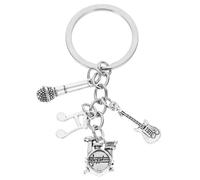 VALICLUD Porte-clés Musical Avec Guitare Basse Note De Musique Et Mini Batterie Accessoire Décoratif Pour à Et Clés Léger Et