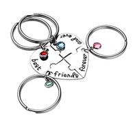 VALICLUD Nouveauté Porte-Clés Porte-Clés pour 4 Meilleur Ami pour Toujours Et Toujours Correspondant Porte-Clés pour Amis