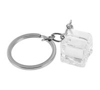 VALICLUD Porte-clés Résine Ice Cube Transparent Créatif pour Voiture Accessoire Léger et Original Cadeau DIY Fun et Unique